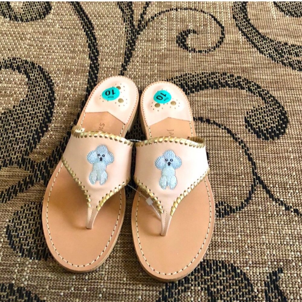 NWOT Jack Rogers Poodle sandals size 10 Beige Nude Blush